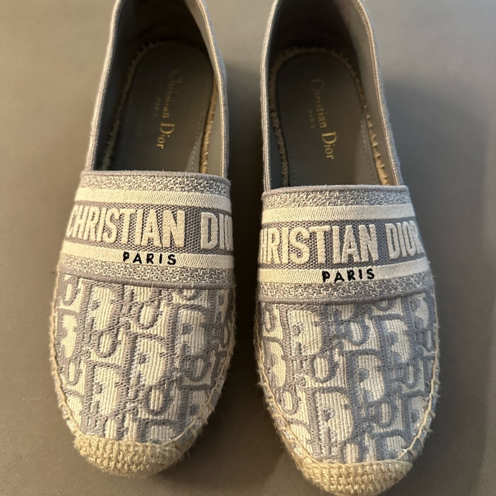 DIOR Flats Oblique Jacquard Canvas Espadrilles